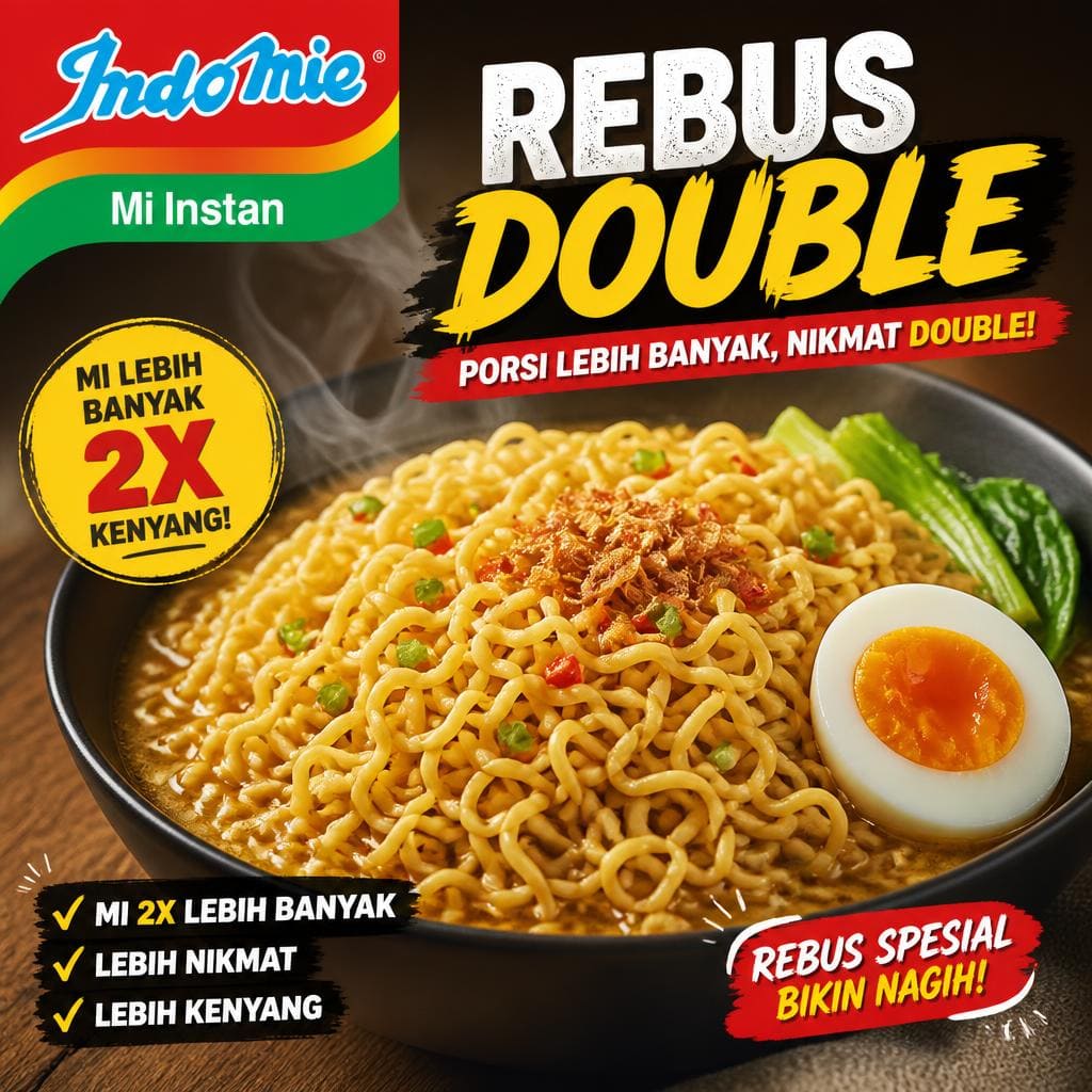 Indomie Rebus Double dari Menu Tujuh Satu Kopi